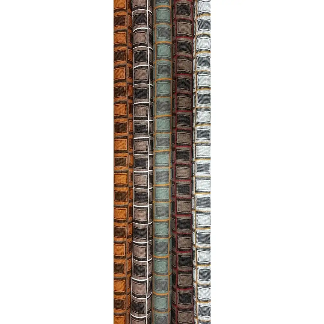 Geometric14 Collection, all colorways shown together. Rows of small framed rectangles sit in a tight grid, separated by thin horizontal stripes.