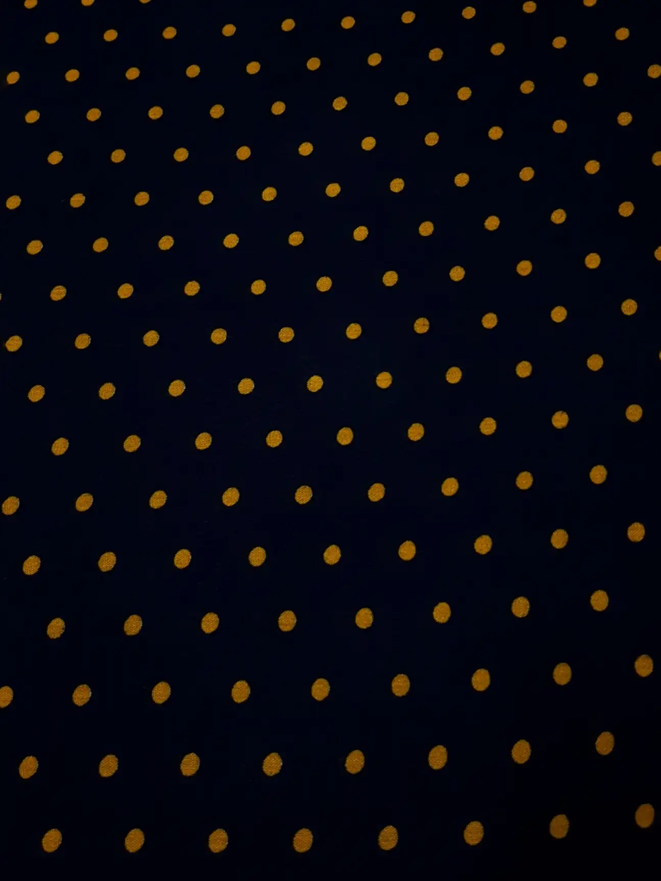 Stripes and Dots16 Collection in Black Yellow Dots. Black ground scattered with small golden-yellow polka dots.