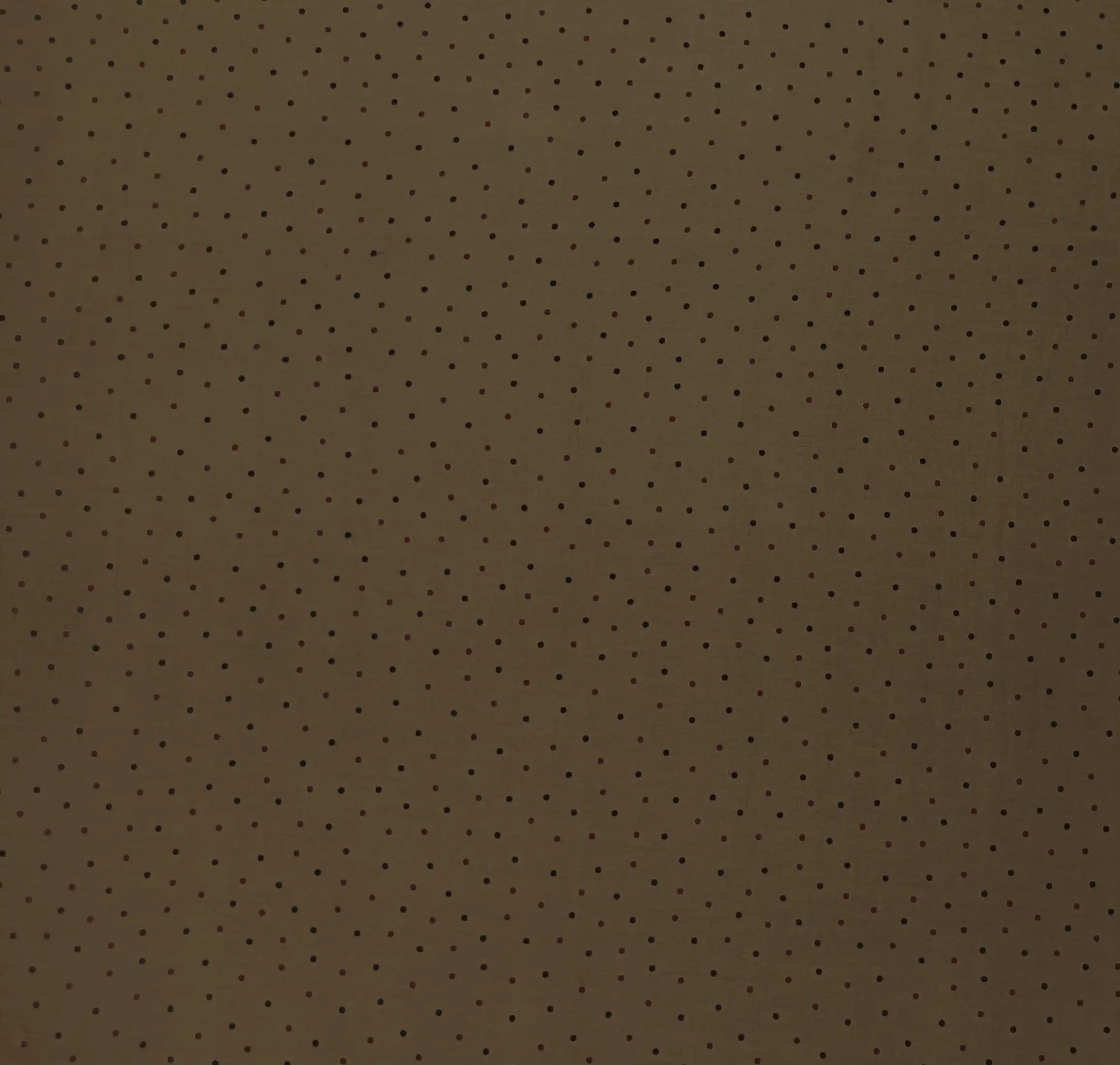 Stripes and Dots20 Collection in Gold. Warm tan-gold ground dotted with small dark chocolate-brown spots set in regular rows.
