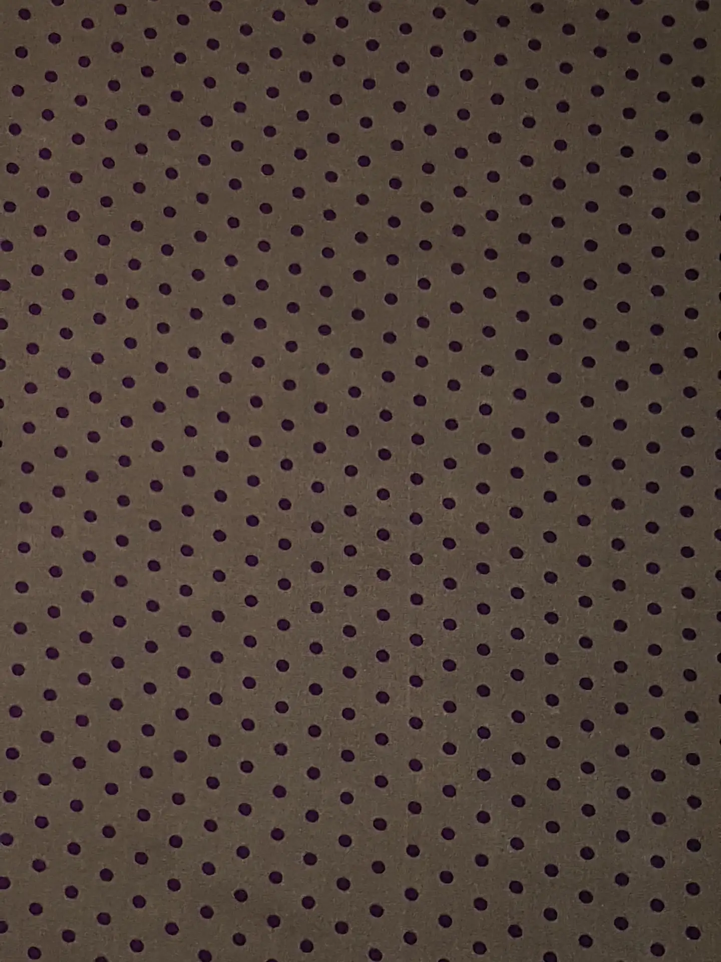 Stripes and Dots16 Collection in Gold Purple Dots. Warm tan-khaki ground with small deep purple polka dots.