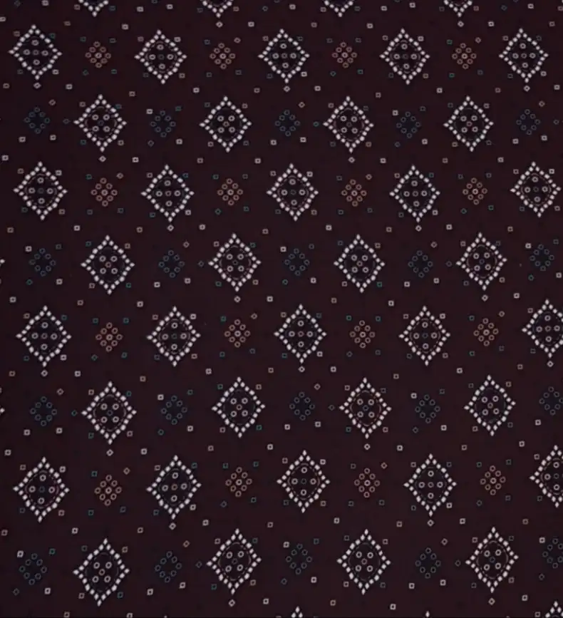 Geometric12 Collection in Maroon. Rich wine-maroon ground featuring crisp white and lilac diamonds outlined by tiny pale dots.