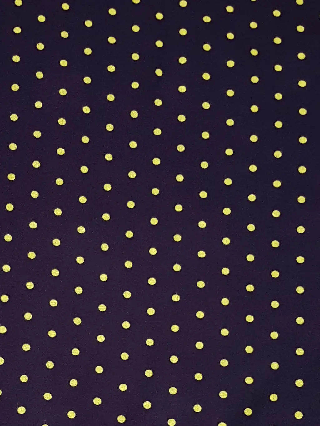 Stripes and Dots16 Collection in Purple Yellow Dots. Deep aubergine-purple ground with bright yellow polka dots.